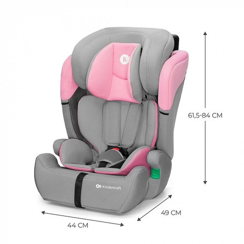 Kinderkraft Car Seat COMFORT UP i-Size 9-336kg/15m-12y, grey-pink