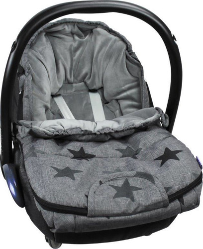 Dooky Car Seat Footmuff 0-9m, Grey Stars