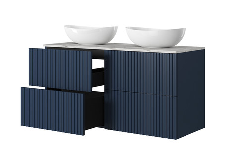 Wall-mounted Wash-basin Cabinet MDF Nicole 60cm, dark blue