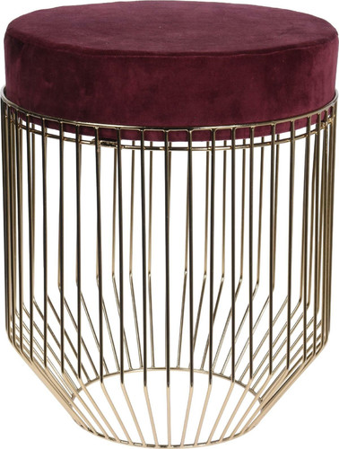 Pouffe Intesi Cherrys Velvet, burgundy