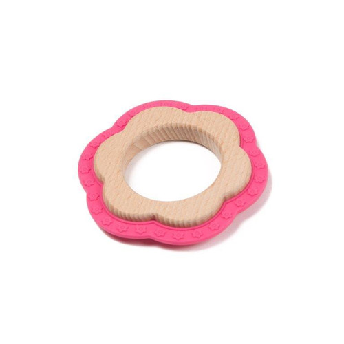 Bo Jungle B-Wood Teether Flower Pink