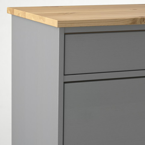 KALLSÖ Storage bench, grey, 80x38x56 cm