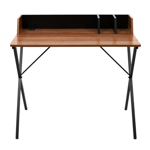 Desk Brico, walnut/black