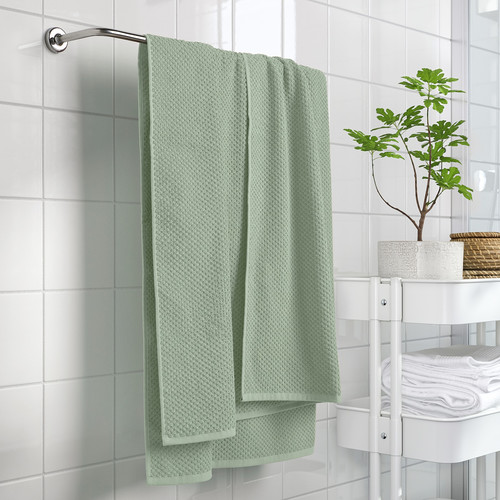 GULVIAL Bath sheet, pale grey-green, 100x150 cm