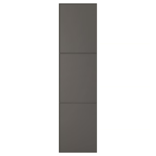 MERÅKER Door with hinges, dark grey, 50x195 cm