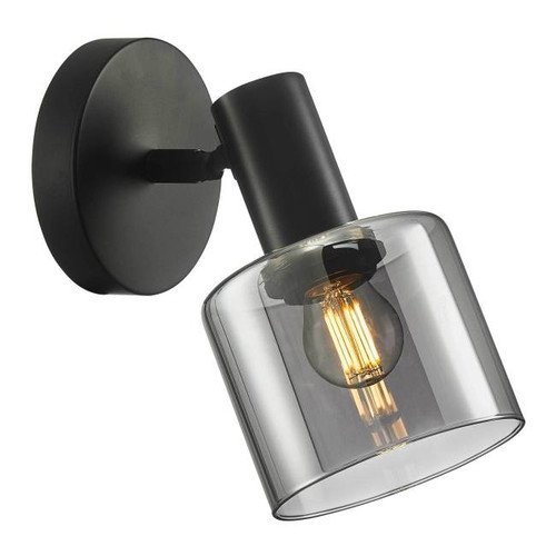 Italux Wall Lamp Santia 1 x E37, black/smoked