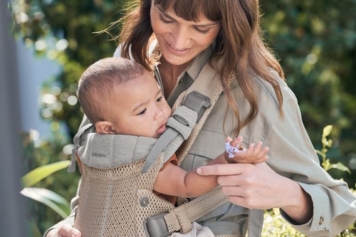 BABYBJORN Baby Carrier Harmony 3D Mesh, Grey beige, 0-3y