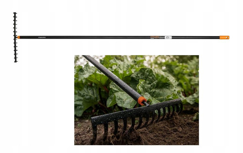 Fiskars Garden Rake with Aluminium Shaft Solid