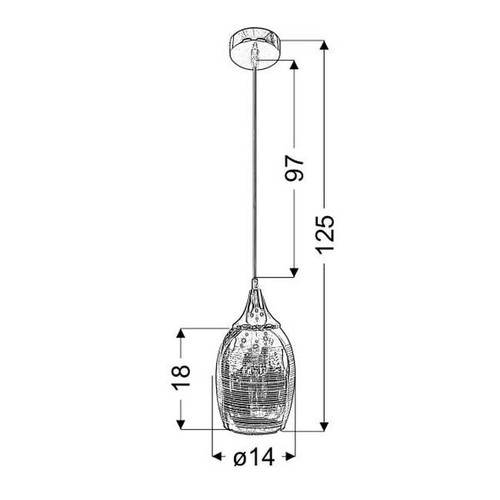 Pendant Lamp Marina 1 x 60W E27, chrome