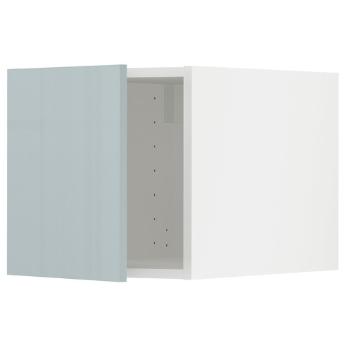 METOD Top cabinet, white/Kallarp light grey-blue, 40x40 cm