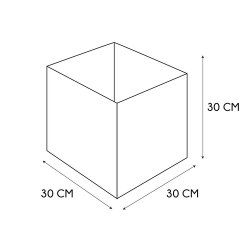 Storage Box 30x30cm Cube, light grey