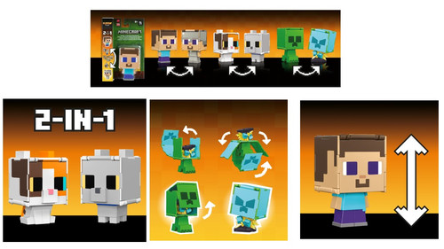 MINECRAFT FLIPPIN' FIGS™ 1pc, assorted models, HTL43 6+