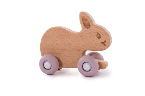 Bo Jungle B-Woody Rabbit on Wheels Pink