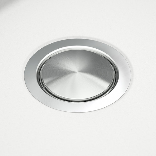 KILSVIKEN Inset sink, 1 bowl with drainboard, white quartz composite, 72x46 cm