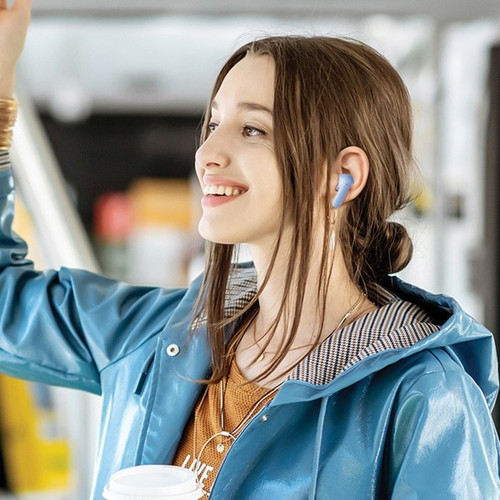 AWEI Headphones Earphones Bluetooth 5.3 T85 ENC TWS, blue