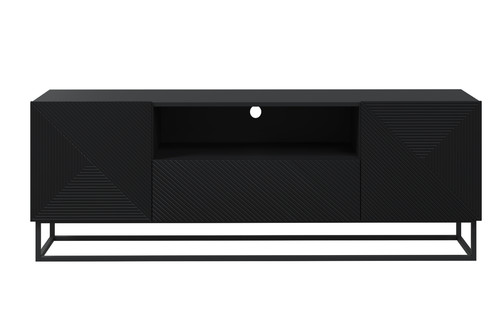 TV Cabinet Asha 167 cm, metal legs, matt black