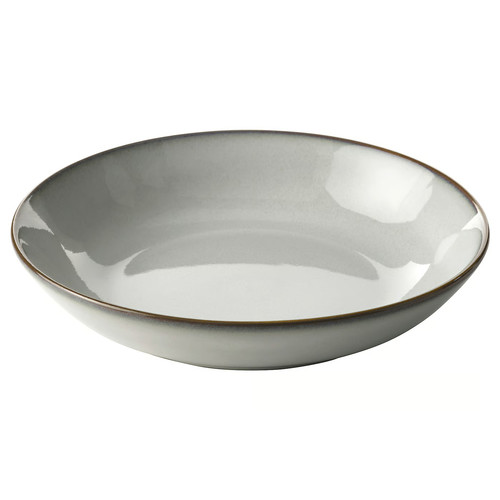 GLADELIG Deep plate, grey, 21 cm