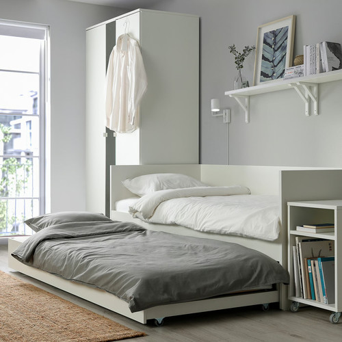 VIHALS Trundle bed, white, 80x200 cm