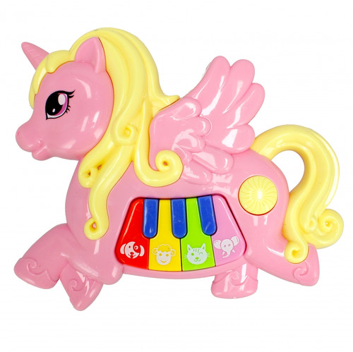 Piano Music Toy Unicorn, 1pc, assorted colours, 3+