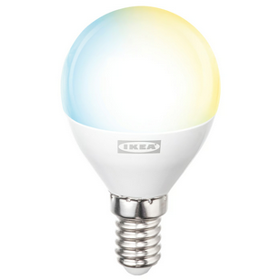 KAJPLATS LED bulb E14 806 lumen, smart white spectrum/globe/opal white, 45 mm