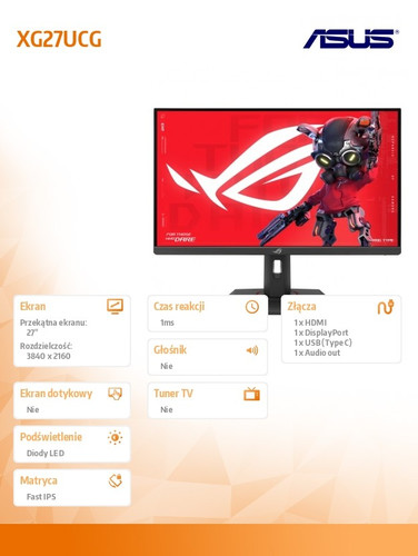 Asus 27" Monitor XG27UCG IPS-F 4K 160-320Hz