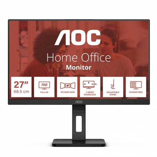 AOC 27" Monitor 27E3QAF IPS HDMI DP Pivot Speakers