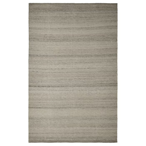 TIDTABELL Rug, flatwoven, grey, 133x195 cm