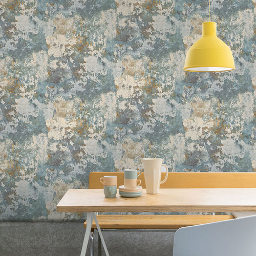 GoodHome Vinyl Wallpaper on Fleece Nivosa, grunge effect