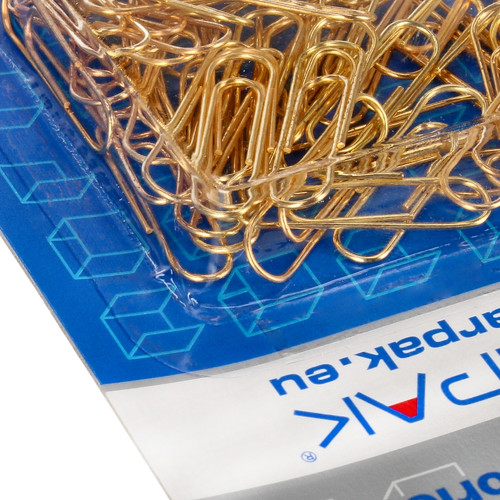 Paper Clips 28mm 50pcs, gold