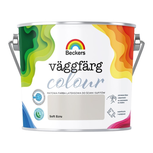 Beckers Matt Latex Paint Vaggfarg Colour 2.5l soft ecru