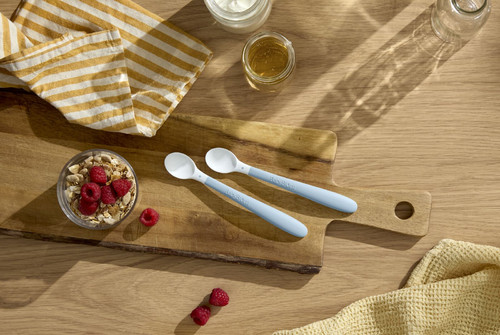 BABYBJÖRN Baby feeding spoon, 2-pack, Powder Blue, 6m+