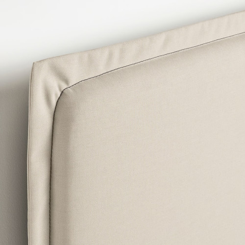 TÄRNKULLEN Upholstered bed frame, Vissle beige/Luröy, 160x200 cm