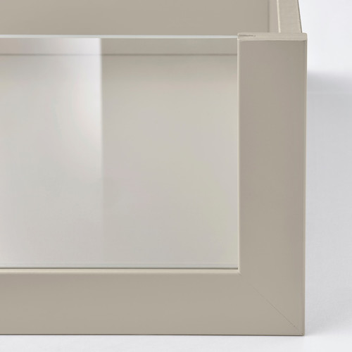 KOMPLEMENT Drawer with glass front, beige, 100x58 cm