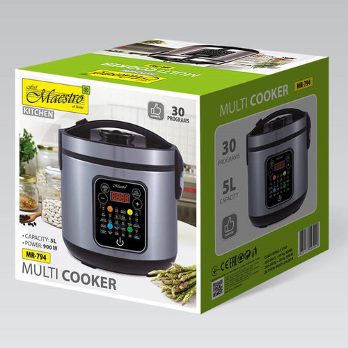 Feel Maestro 5L Multi-Cooker 900W with 30 Programs MR-794