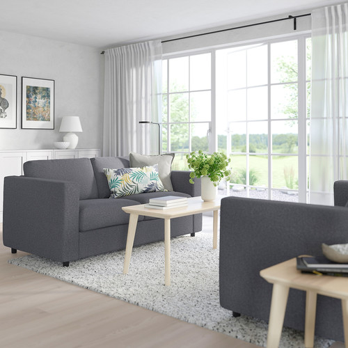 VIMLE 2-seat sofa-bed, Gunnared medium grey