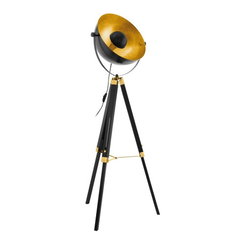 Floor Lamp Covaleda 1 x E27, black-gold