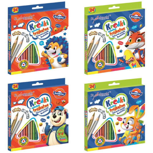 Bambino Triangular School Pencils 24 Colours