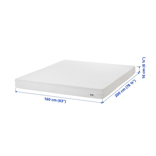 ÅBYGDA Foam mattress, medium firm/white, 160x200 cm