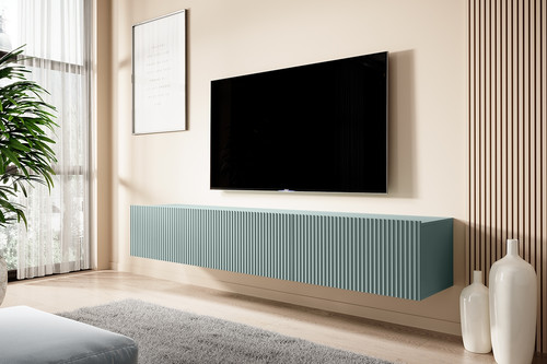 Wall-mounted TV Cabinet Nicole 200 cm, sage