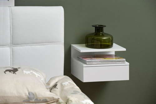 Bedside Table Nightstand Ashlan, white