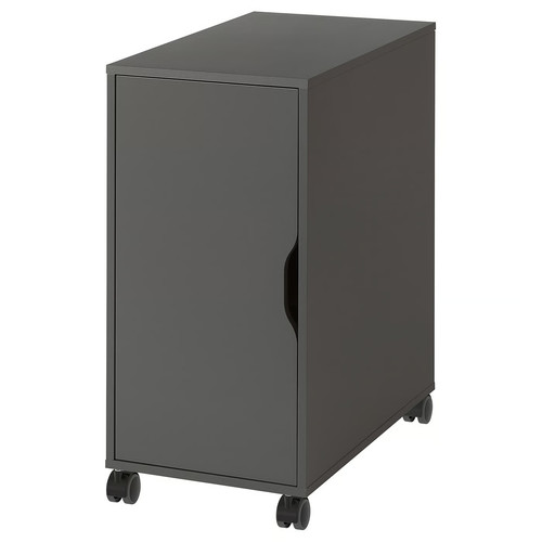 ALEX Storage unit on castors, dark grey/black, 36x76 cm