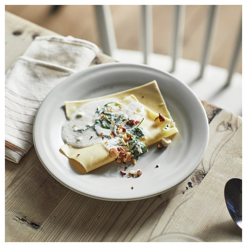 SANDSKÄDDA Side plate, light grey-beige, 20 cm, 4 pack