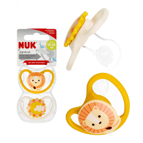 NUK Soother Pacifier Space 2pcs 18-36m, dark blue/green