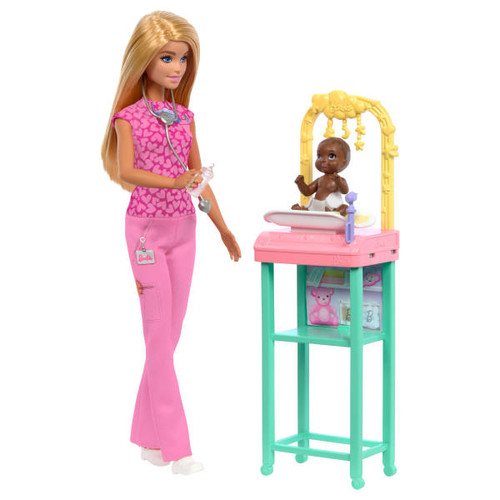 Barbie Baby Doctor Doll With Blonde Fashion Doll JCR72 3+