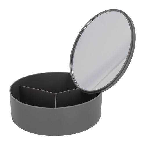 Mirror with Organizer for Cosmetics/Jewellery Bakul, grey