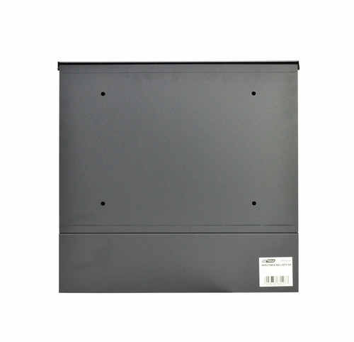 Modern Wall-Mount Letterbox, Black, 370x370x105mm