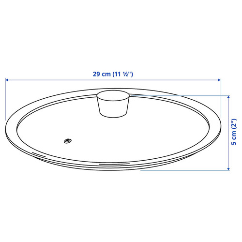 KLOCKREN Pan lid, glass, 29 cm
