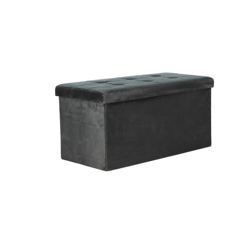 Pouffe Intesi Velse, velvet, black