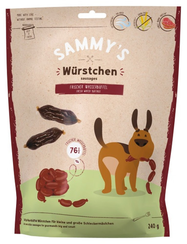 Sammy's Sausages Dog Snacks Fresh Water Buffalo 240g