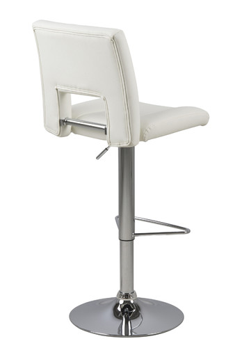 Bar Stool Sylvia, white/chrome